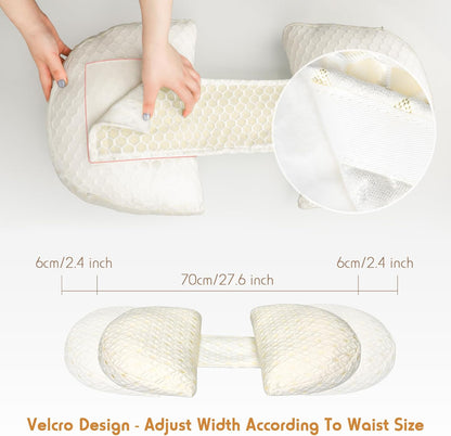 Diseño con velcro ajustable y medidas del cojín, 70 cm de ancho regulable